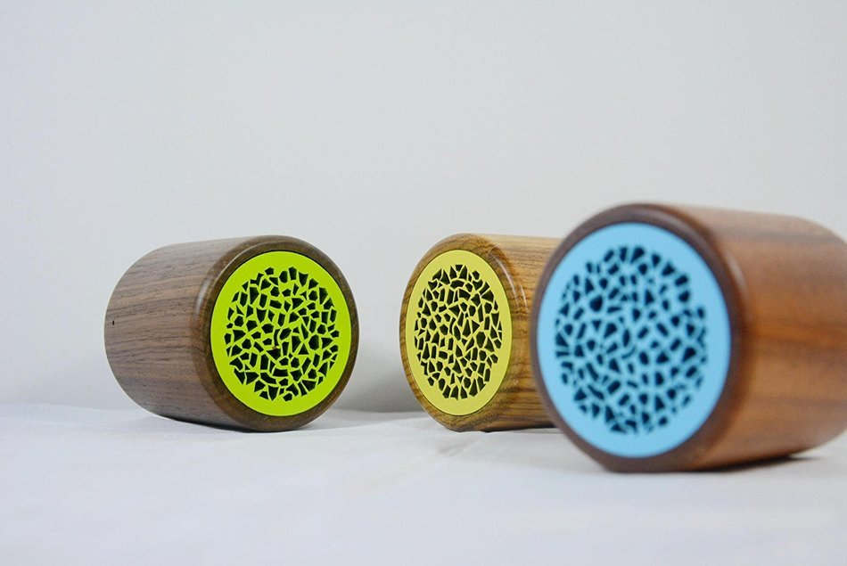 Mini Wooden Bluetooth Wireless Speaker, BLUETTEK Portable Rechargeable Wood Stereo Audio Speaker with Built-In... N7