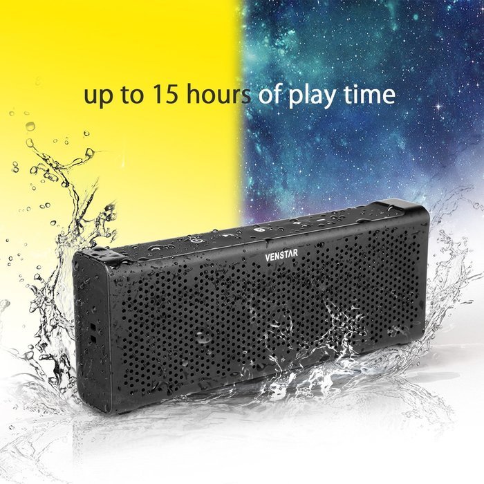 Venstar Waterproof Wireless Bluetooth 4.0 Speaker, Aluminum Portable Stereo Speaker, 1800mAH Battery Built-in... N6