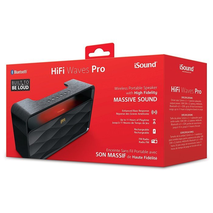 iSound HiFi Waves Pro Wireless Portable Bluetooth Speaker with Speakerphone N3