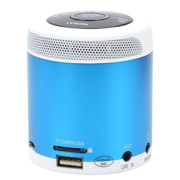 KD-MN02 Multi-functional Super Mini Audio Speaker Amplifier with TF/ USB Slot for PC Mobile Phone MP3 Player Blue N2
