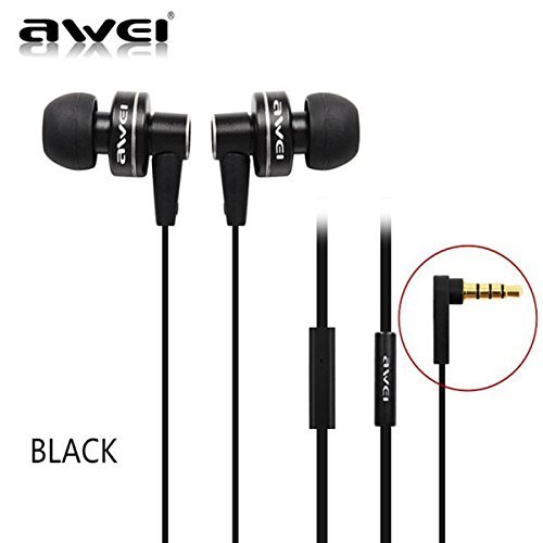 Awei ES-900i In-ear Headsets Stereo Sound Headphones For iPhone Color Golden N2