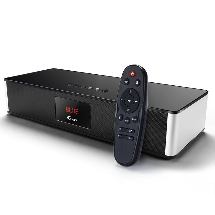 Guoer Portable Bluetooth Speaker 4x5W Output 3D Surround HiFi,6600mAh,LCD Display,Remote Control,Micro SD Card...