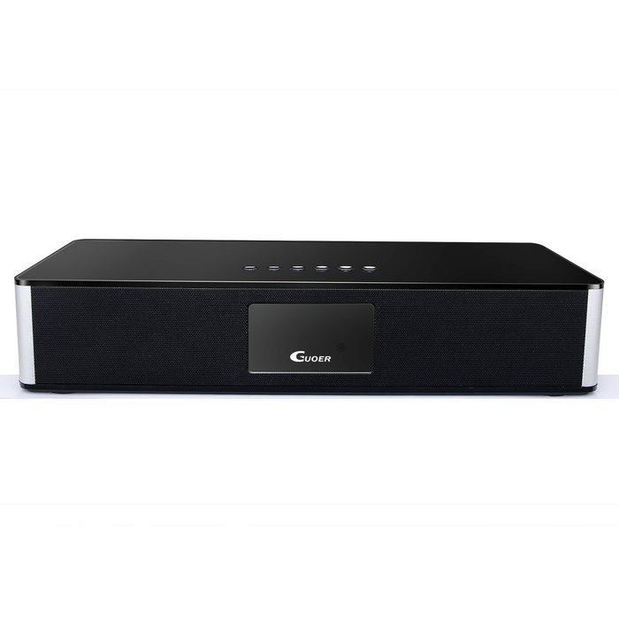 Guoer Portable Bluetooth Speaker 4x5W Output 3D Surround HiFi,6600mAh,LCD Display,Remote Control,Micro SD Card... N4