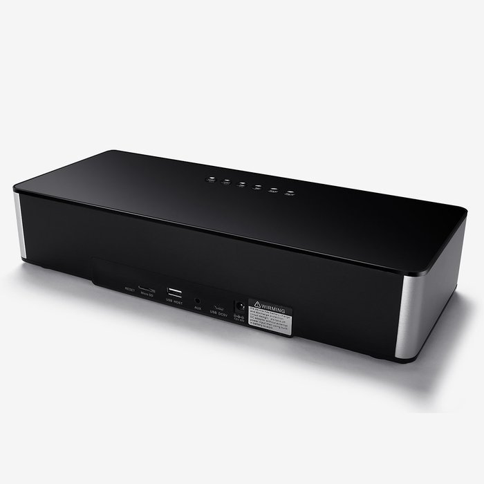 Guoer Portable Bluetooth Speaker 4x5W Output 3D Surround HiFi,6600mAh,LCD Display,Remote Control,Micro SD Card... N6