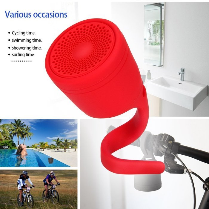 Bluetooth 4.0 Speakers Foldable Tadpole-shape Hook Suction Cup Sucker Mini HIFI Stereo Outdoor Travel Shower Bath... N11