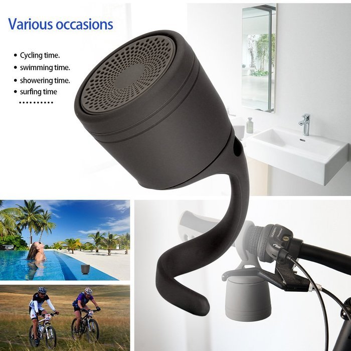 Bluetooth 4.0 Speakers Foldable Tadpole-shape Hook Suction Cup Sucker Mini HIFI Stereo Outdoor Travel Shower Bath... N29
