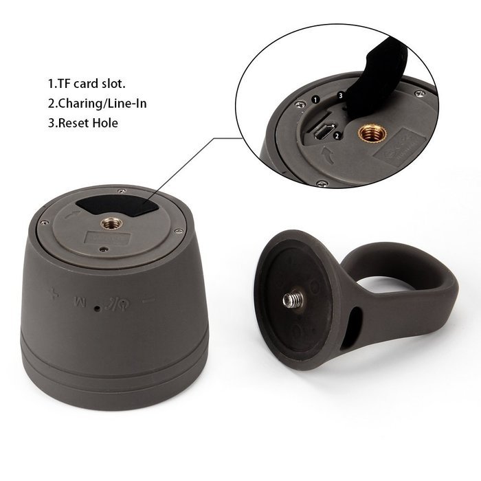 Bluetooth 4.0 Speakers Foldable Tadpole-shape Hook Suction Cup Sucker Mini HIFI Stereo Outdoor Travel Shower Bath... N31