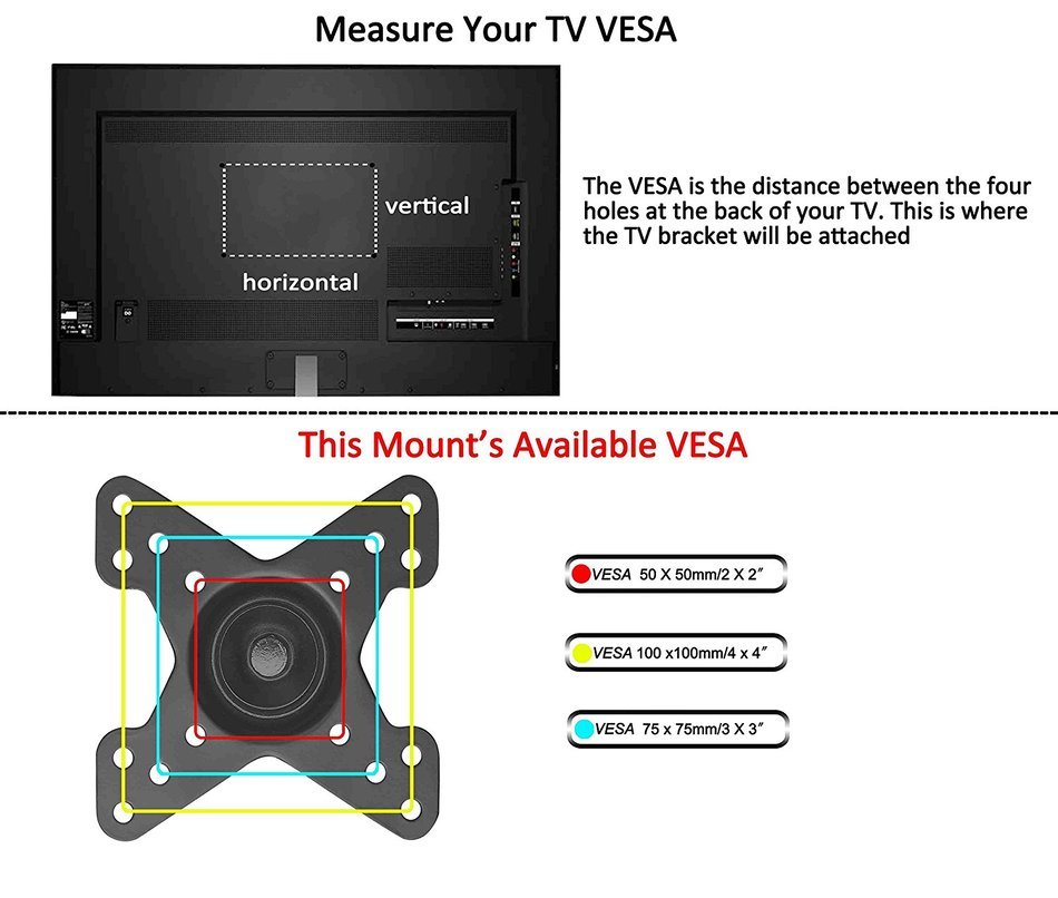 Mounting Dream MD2463 TV Monitor Wall Mount Bracket for most 10-26 Inch LED, LCD Flat Screen TV and Monitors,... N4