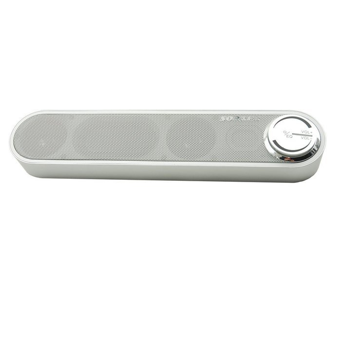 Portable Bluetooth Speaker, SORKER Slim 4 in 1 wireless speaker with adjustable EQ - Silver N2