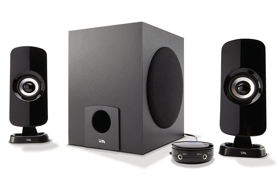 Cyber Acoustics 7 watt Powered Speaker System Delivering Clear Audio (CA-3072) N5