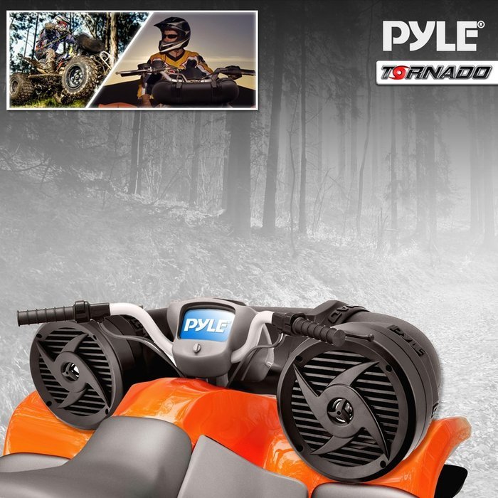 Pyle tornado bluetooth waterproof atv speaker sound system for utv go
