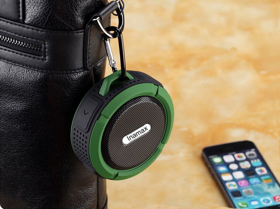 Inamax Wireless Bluetooth Waterproof Outdoor & Shower Speaker, Hands-Free Portable Speakerphone w / Hi-Fi Output... N5