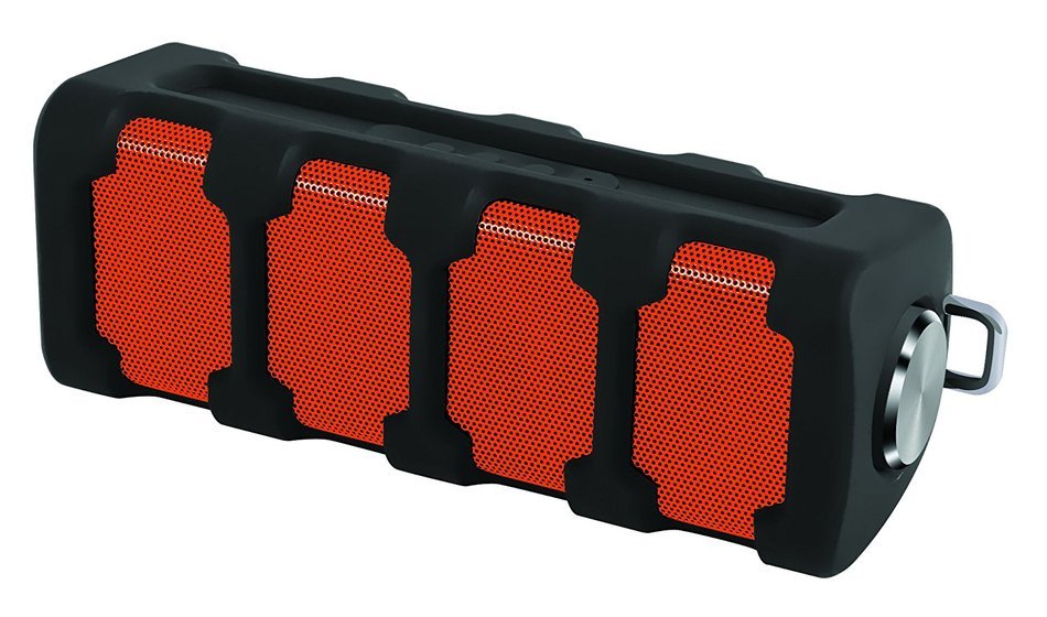 SHARPER IMAGE Universal Weatherproof Rugged Bluetooth Speaker with Mic Compatible with All Devices - Retail Packaging...