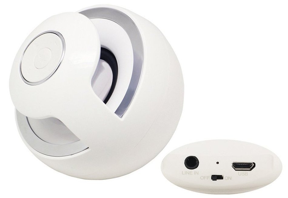 Vouke Stereo Wireless Bluetooth LED Flash Speaker Sound box w/ multi Color Flash,Dancing Lights,white N6