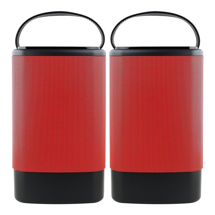 Denali Audio Wireless Bluetooth Large Pairing Speakers with Handle - Black N7