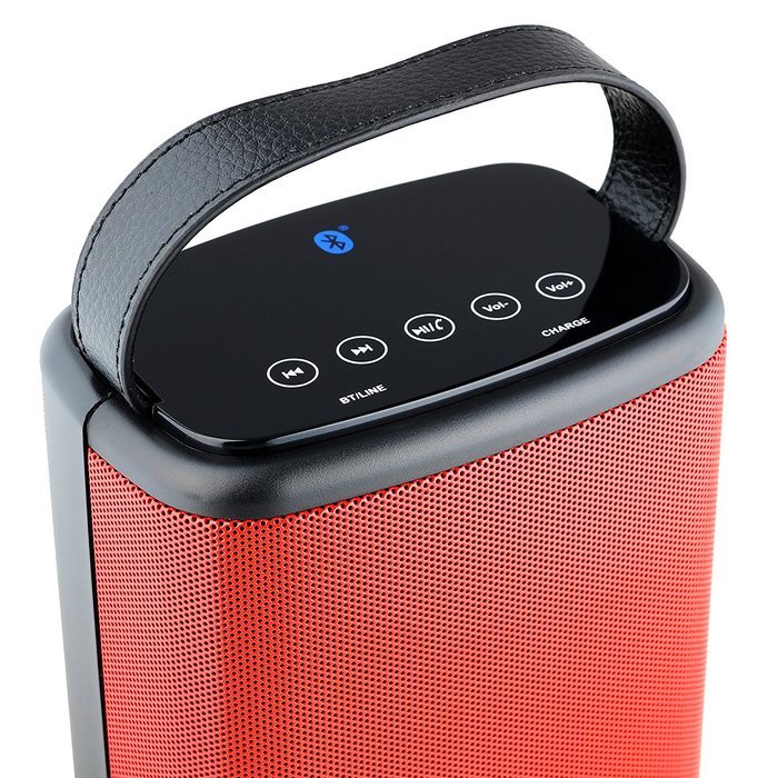 Denali Audio Wireless Bluetooth Large Pairing Speakers with Handle - Black N8