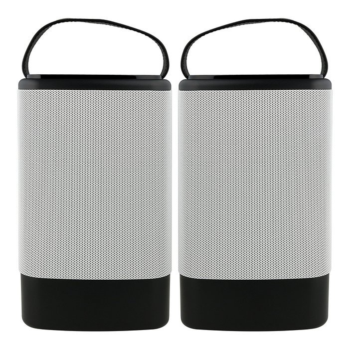 Denali Audio Wireless Bluetooth Large Pairing Speakers with Handle - Black N13