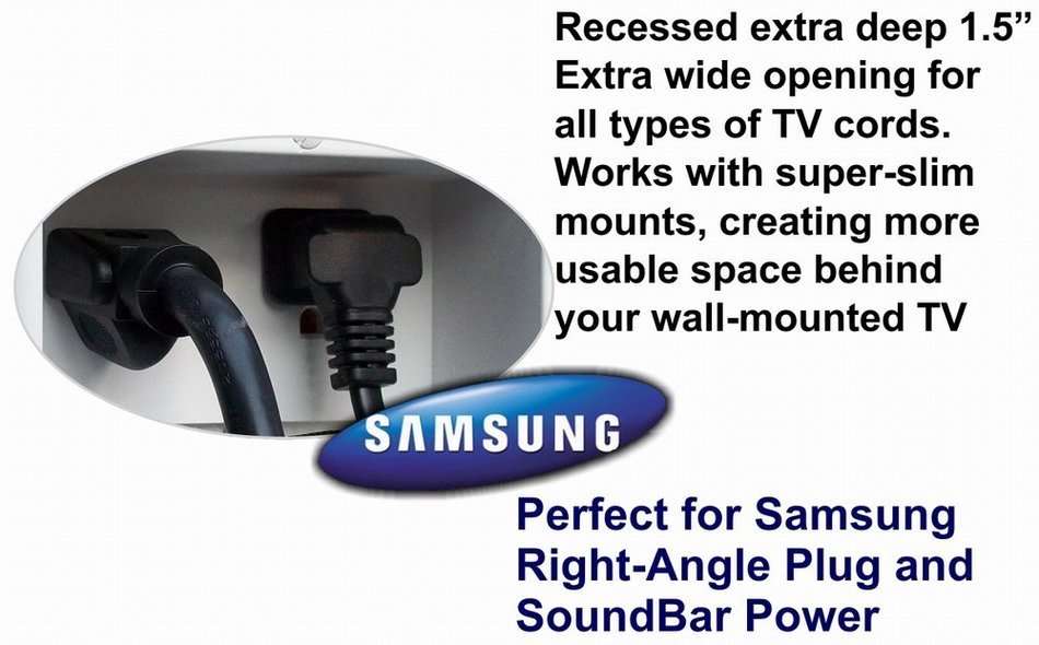 PowerBridge TWO-CK Dual Outlet Recessed In-Wall Cable Management System with PowerConnect for Wall-Mounted Flat... N11