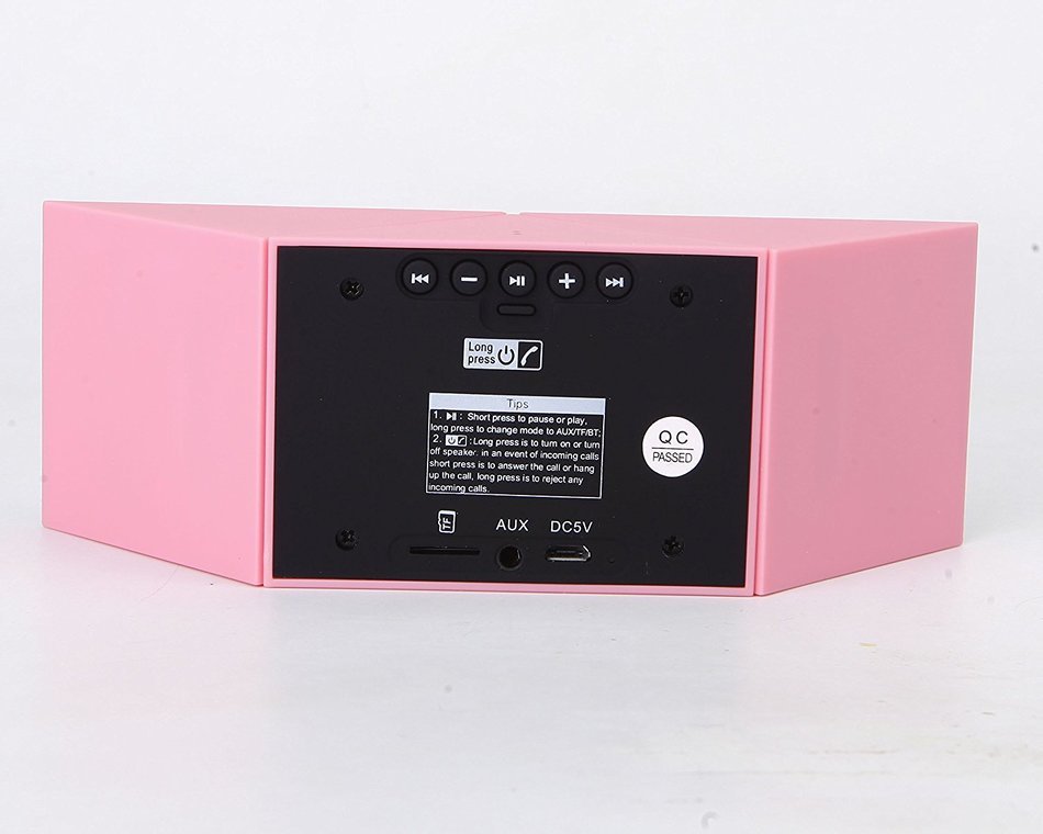 Dewant Triangle Ultra Clear Loud Dual 3W Acoustic Drivers Mini Rechargeable Button Control Bluetooth Speaker System... N9