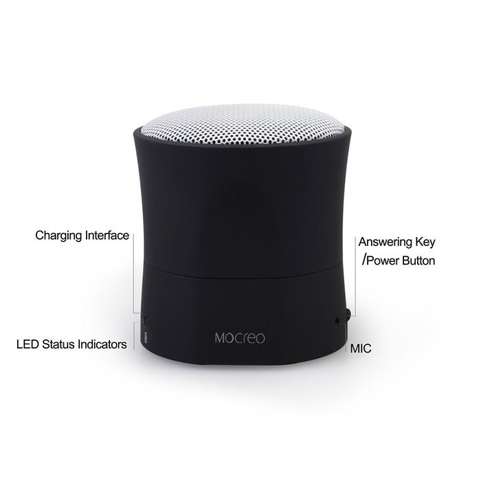 MOCREO Mini Bluetooth Speaker, Portable Bluetooth Speaker - Wireless Mini Speaker Rechargeable for Any Bluetooth... N4