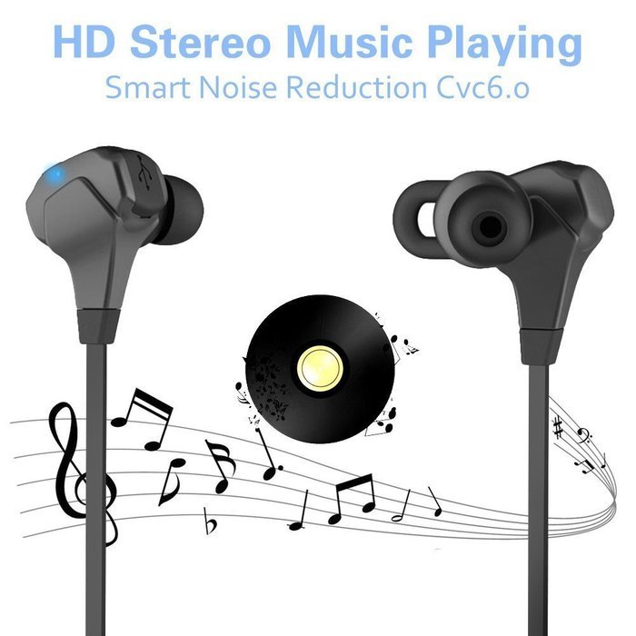 HugeTree Wireless Sports Noise Reduction Bluetooth Headphones with Microphone N4