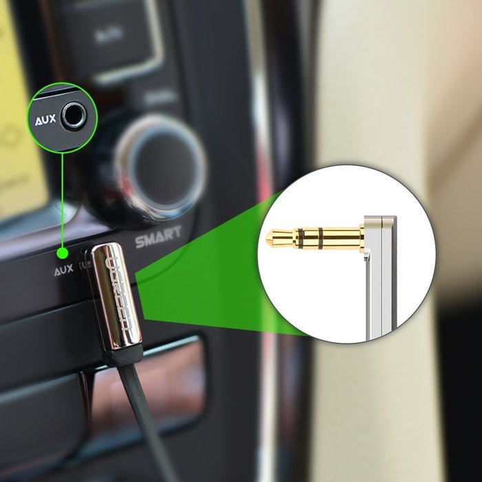 Ugreen 3.5mm Auxiliary Audio Flat Cable 90 Degree Right Angle Compatible for iPhone, iPad or Smartphones, Tablets... N8