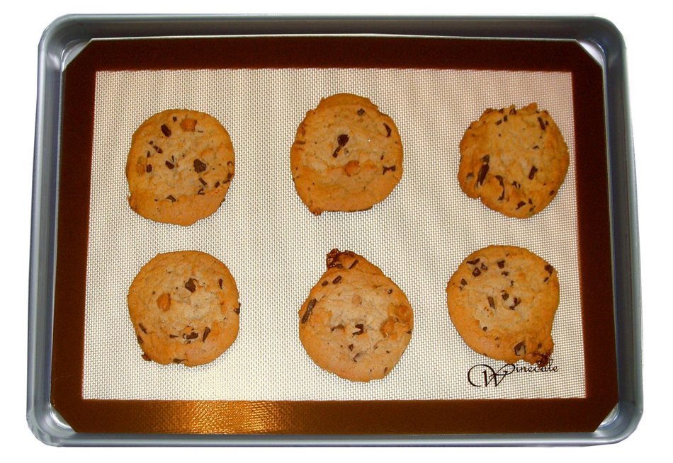 Silicone Baking Mat- Measures 11 5/8W x 16 1/2L-Inches - Non-Stick - Oven Ready - Free Downloadble Cookie Cookbook N4