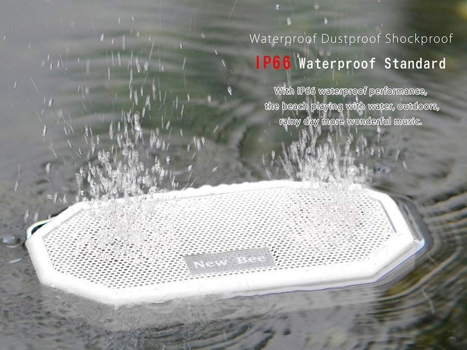IP66 Bluetooth Portable Waterproof Wireless Outdoor Shower Speaker, Bluetooth CRS 4.0 Stereo with Built-in Mic... N12