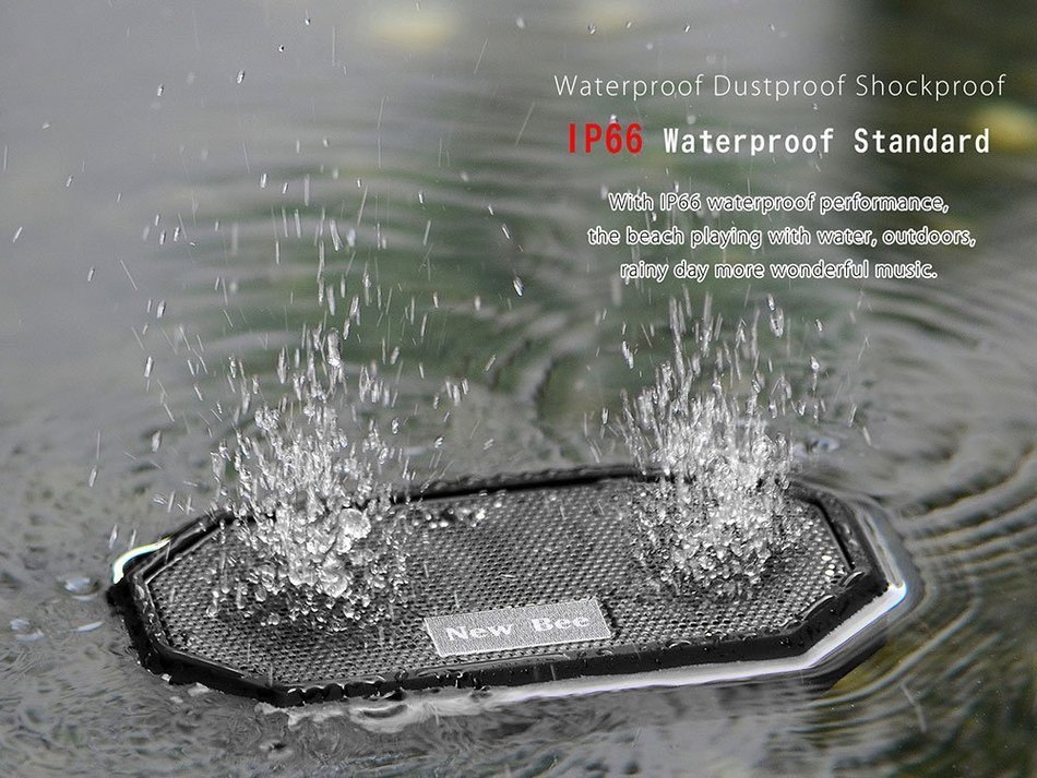 IP66 Bluetooth Portable Waterproof Wireless Outdoor Shower Speaker, Bluetooth CRS 4.0 Stereo with Built-in Mic... N20