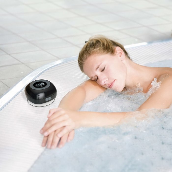 Vtin Relaxer Bluetooth Speaker with FM Radio, Mini Water Resistant Shower Speaker with Bluetooth 4.0, LCD Display... N5