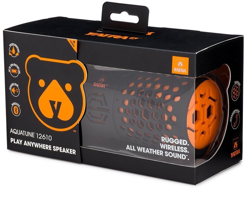 Yatra Aquatune 12610 - Portable Waterproof Rugged Wireless Bluetooth Speaker (Orange) N3