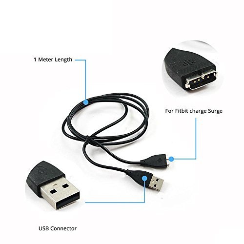 Eachbid Replacement USB Charging Cable Charger Cord for FITBIT SURGE Watch Wristband N4