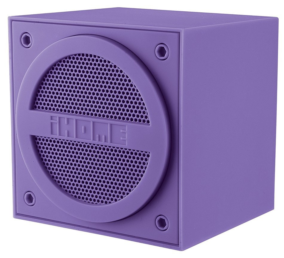 iHome IBT16PPC Bluetooth Rechargeable Mini Speaker Cube in Rubberized Finish - Pink N6