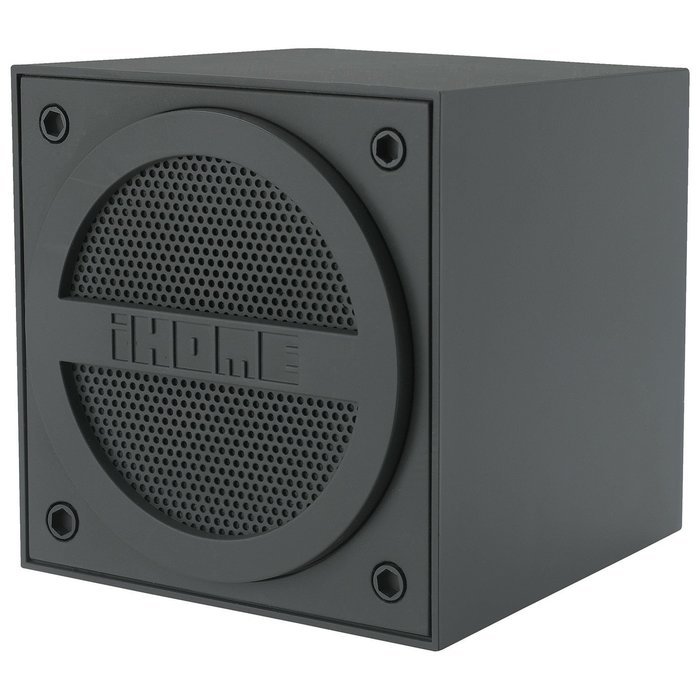 iHome IBT16PPC Bluetooth Rechargeable Mini Speaker Cube in Rubberized Finish - Pink N8