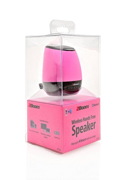 2BOOM Mini Rubberized Portable Bluetooth Speaker Hands Free Black N10