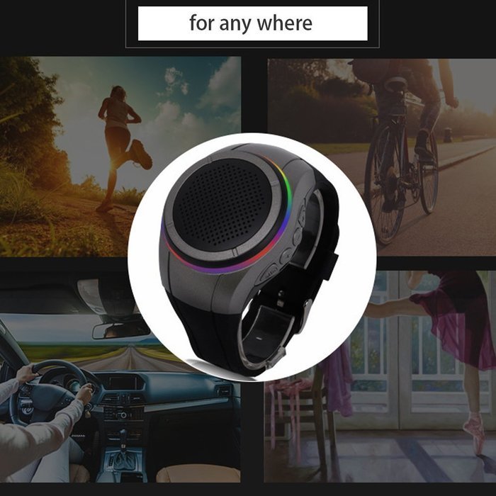 Seekermaker LED Wireless bluetooth Speaker Watch,Mini Stereo Portable Running Sport,FM Radio With Support Micro... N5
