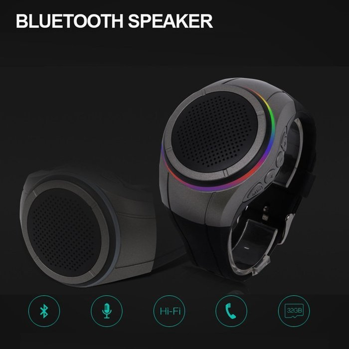 Seekermaker LED Wireless bluetooth Speaker Watch,Mini Stereo Portable Running Sport,FM Radio With Support Micro... N7