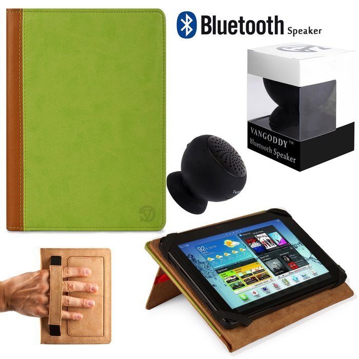 Deluxe Executive Portfolio For Verizon Wireless Ellipsis 8 HD / Ellipsis 7 HD Tablet + Black Bluetooth Suction...