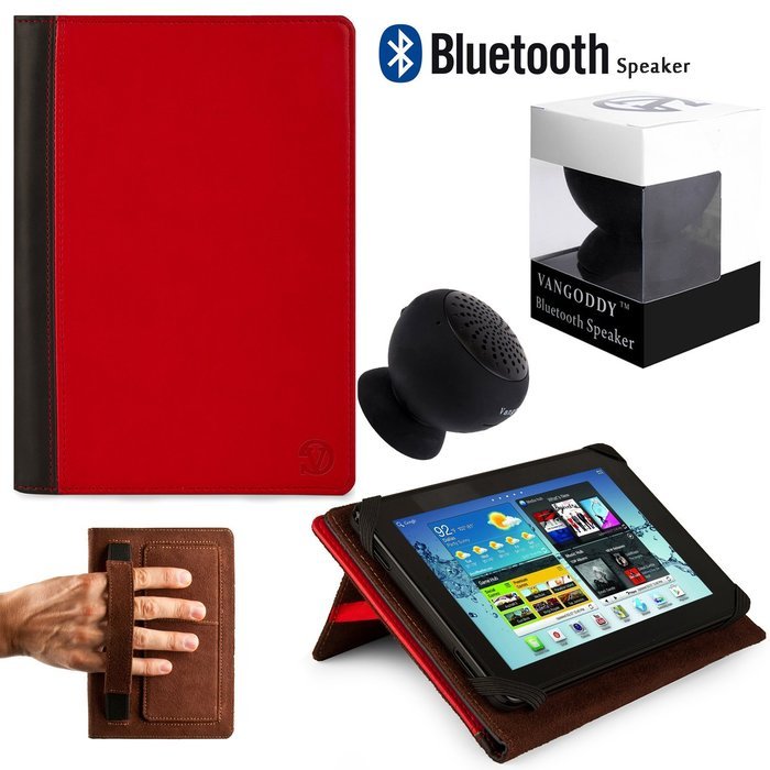 Deluxe Executive Portfolio For Verizon Wireless Ellipsis 8 HD / Ellipsis 7 HD Tablet + Black Bluetooth Suction... N8