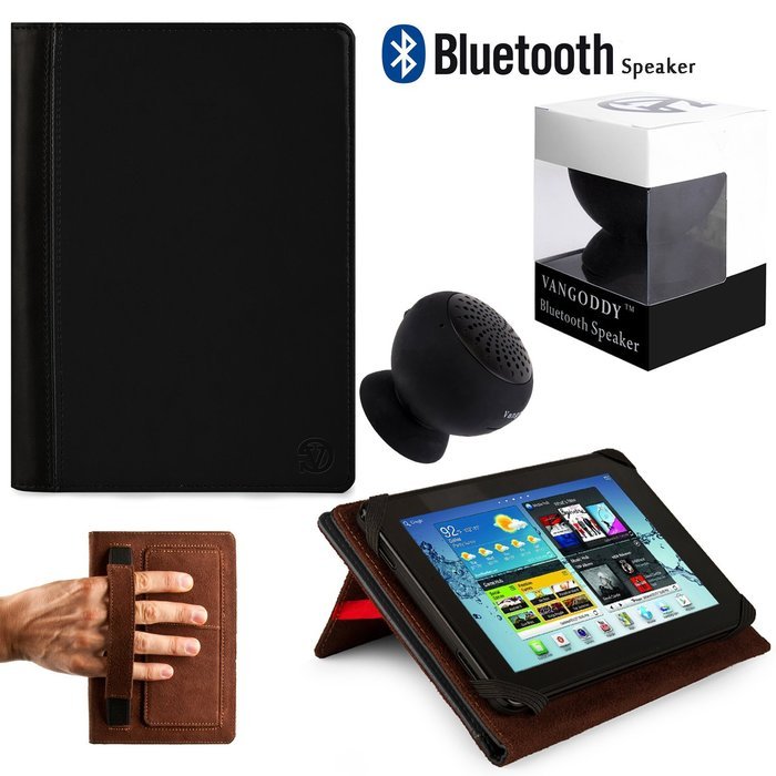 Deluxe Executive Portfolio For Verizon Wireless Ellipsis 8 HD / Ellipsis 7 HD Tablet + Black Bluetooth Suction... N21