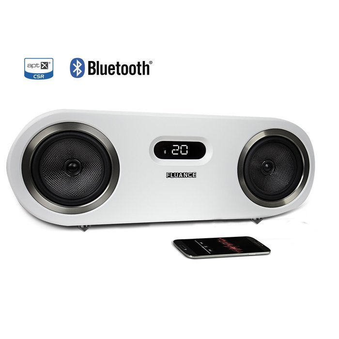 Fluance FI50W Two-Way Wireless Bluetooth Wood Speaker System with aptX Enhanced Audio (Lucky Bamboo) N4
