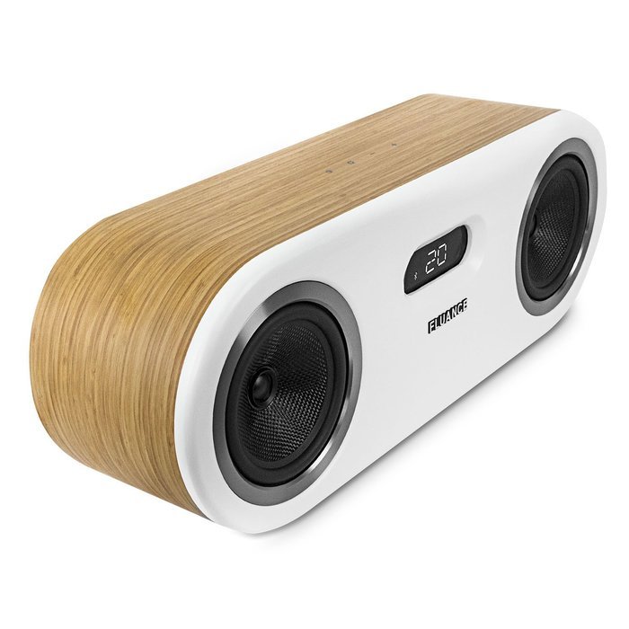 Fluance FI50W Two-Way Wireless Bluetooth Wood Speaker System with aptX Enhanced Audio (Lucky Bamboo) N5