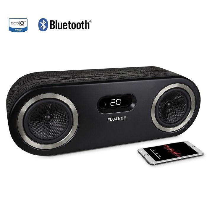 Fluance FI50W Two-Way Wireless Bluetooth Wood Speaker System with aptX Enhanced Audio (Lucky Bamboo) N7