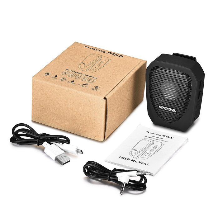 PLUSINNO Wireless Mini Bluetooth Speakers 4.0 with Microphone and Aux in Function, Water- Resistant and Support... N6