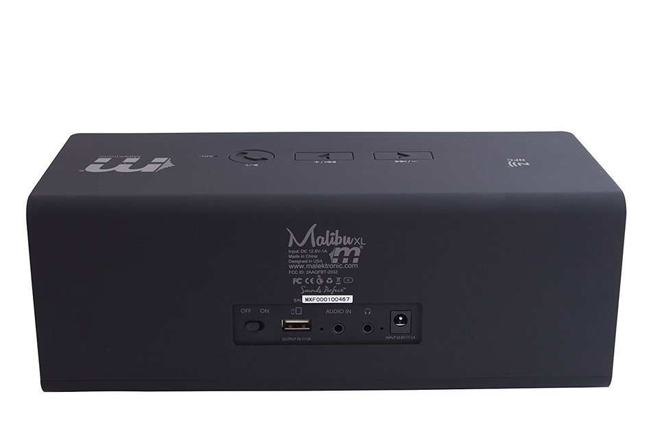 Malektronic Malibu XL Bluetooth Speaker - Black N7