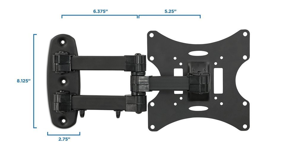 Mount-It! MI-02-223 Swivel Full Motion Articulating Tilting TV Wall Mount, Computer Monitor Mount, Corner Bracket... N7