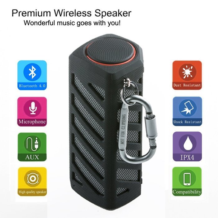 GSWORDY Portable Bluetooth Speaker Wireless Outdoor Waterproof, Up to 20 Hours Playtime, Compatible with iPhone... N2