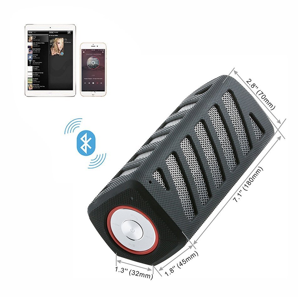 GSWORDY Portable Bluetooth Speaker Wireless Outdoor Waterproof, Up to 20 Hours Playtime, Compatible with iPhone... N5