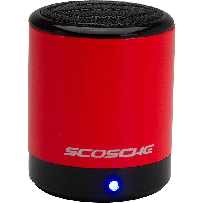Scosche BTCANRD boomCAN BT Compact Wireless Bluetooth Speaker, Red