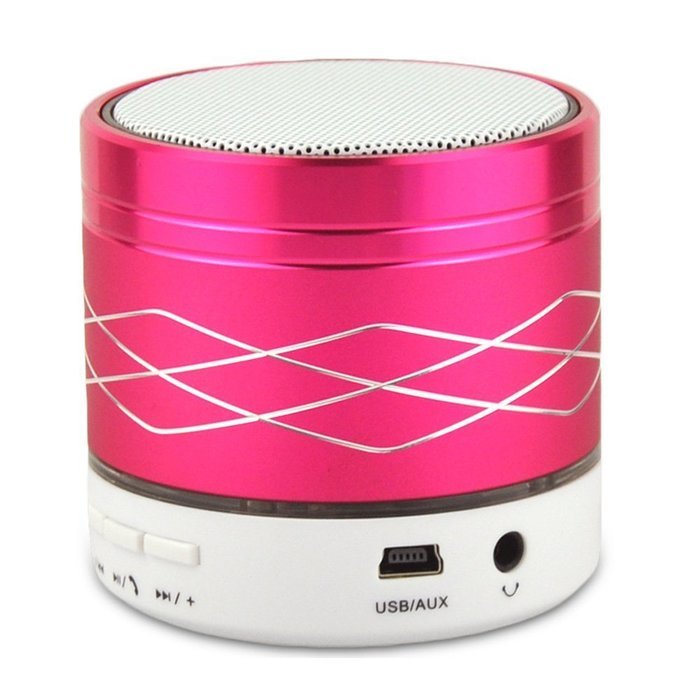 Sicneka Portable Wireless Speaker MINI Stereo Bluetooth Speakers Support TF Card (Pink)